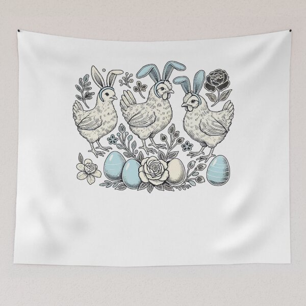 Item preview, Easter Chickens Chickens Retro Easter Bunny designed and sold by LuminOrb.