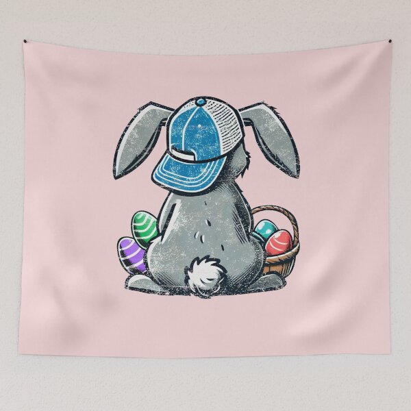 Item preview, Cool Easter Bunny in Cap – Retro Style Easter Design designed and sold by Aredbox.