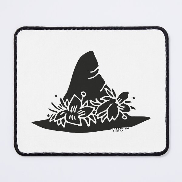 Item preview, Moomin Snufkin Hat Black And White Outlined Flowers designed and sold by MoominStore.