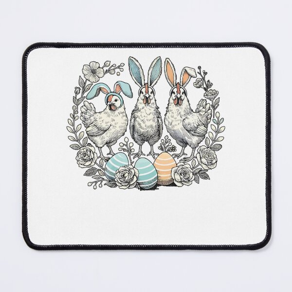 Item preview, Easter Chickens With Easter Bunny Ears And Flowers designed and sold by LuminOrb.