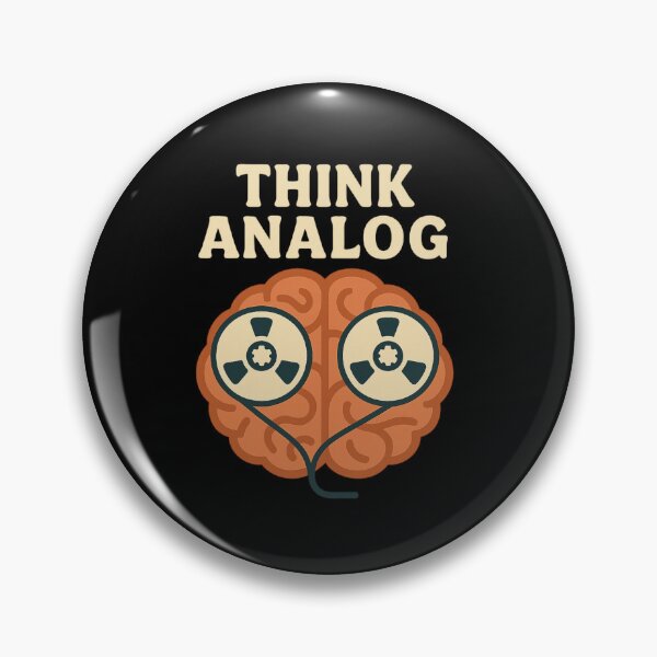 Item preview, Think Analog – Retro Cassette Brain Design with Vintage Tech Aesthetic designed and sold by DJCApparel.
