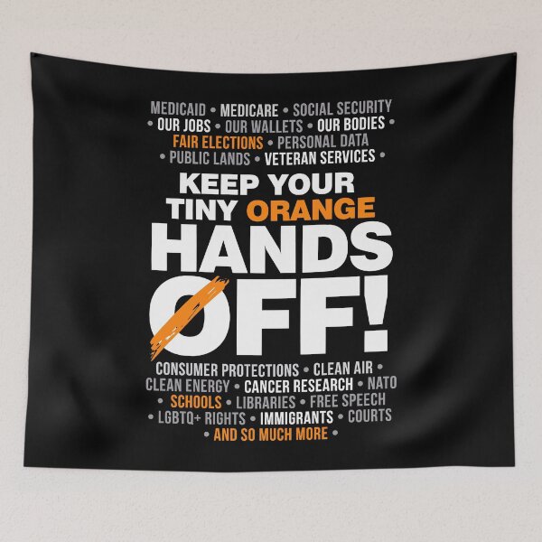 Item preview, Hands Off Protest Sign | Anti Trump Protest designed and sold by MassonCalepon.