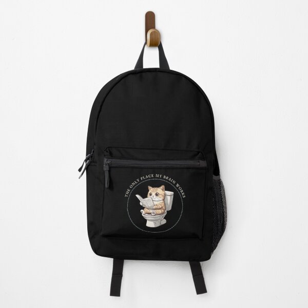 Item preview, Toilet Cat, Funny Cat designed and sold by Sleepy Cat Design.