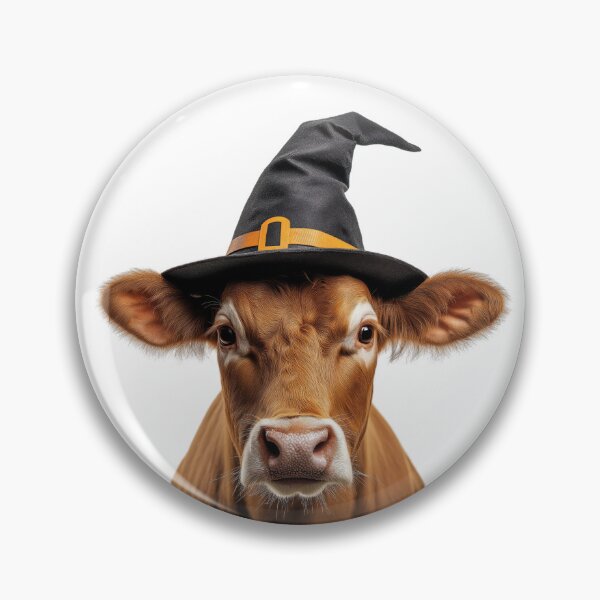 Item preview, Cow Wearing Halloween Witch Hat designed and sold by LazyOwlStore.