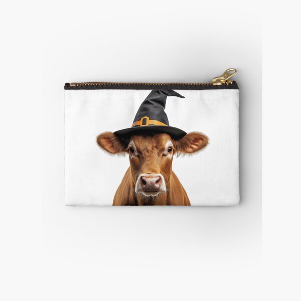 Item preview, Cow Wearing Halloween Witch Hat designed and sold by LazyOwlStore.