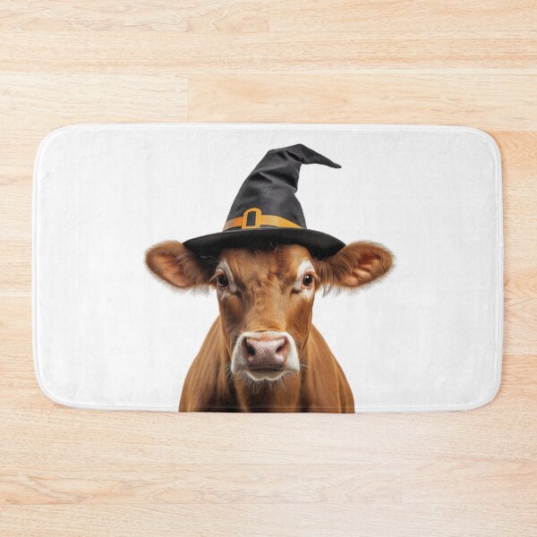 Item preview, Cow Wearing Halloween Witch Hat designed and sold by LazyOwlStore.