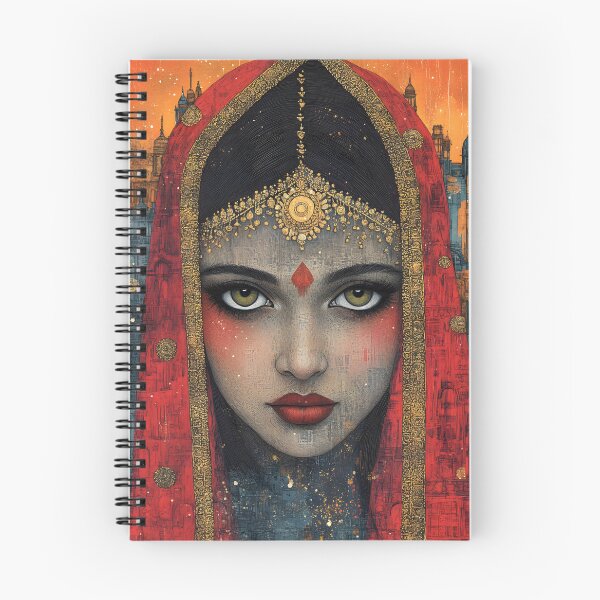 Item preview, Illustration of enigmatic woman with vibrant details designed and sold by Artessie.