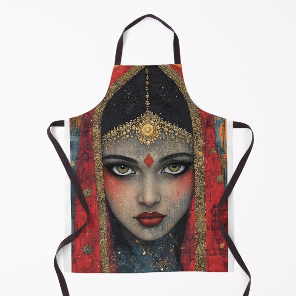 Item preview, Illustration of enigmatic woman with vibrant details designed and sold by Artessie.