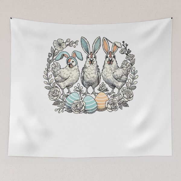 Item preview, Easter Chickens Retro Easter Bunny Chick designed and sold by LuminOrb.