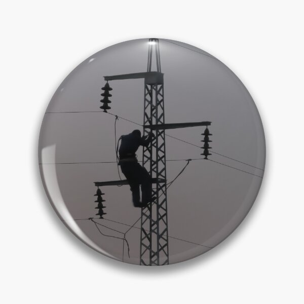 Item preview, Worker on power line pylon designed and sold by Parafull.