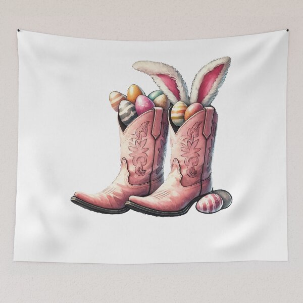 Item preview, Easter Cowboy Boots With Eggs Retro designed and sold by LuminOrb.
