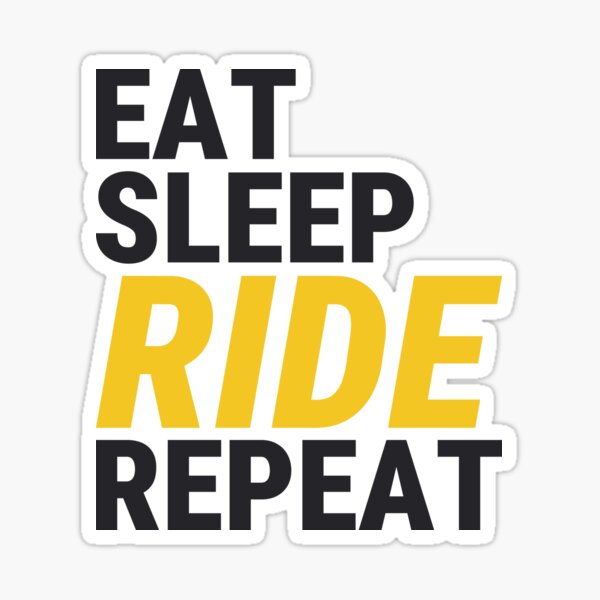 Item preview, Eat Sleep Ride Repeat - Cycling Lifestyle Sticker_Alternative designed and sold by KarlMast.