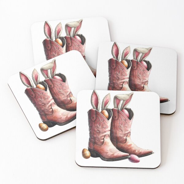 Item preview, Easter Cowboy Retro Boots With Bunny Ears Vintage designed and sold by LuminOrb.