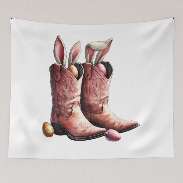 Item preview, Easter Cowboy Retro Boots With Bunny Ears Vintage designed and sold by LuminOrb.