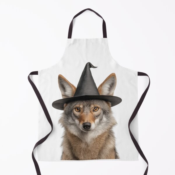 Item preview, Coyote Wearing Halloween Witch Hat designed and sold by LazyOwlStore.