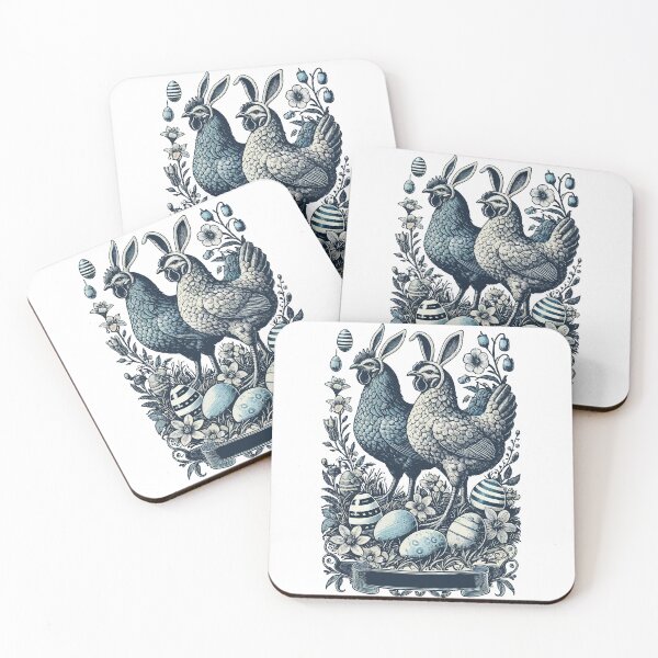 Item preview, Easter Retro Chickens Easter Bunny Chicken designed and sold by LuminOrb.