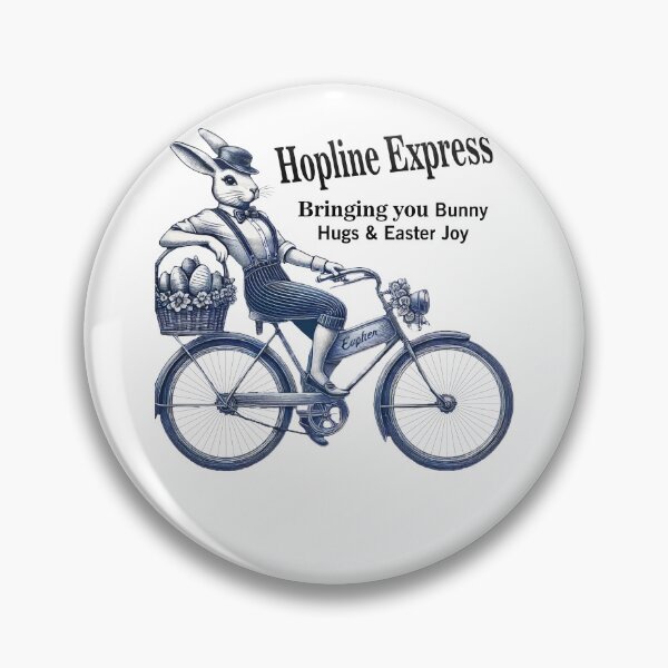 Item preview, Easter Retro Bunny Bike Joy Hopline designed and sold by LuminOrb.