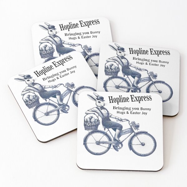 Item preview, Easter Retro Bunny Bike Joy Hopline designed and sold by LuminOrb.