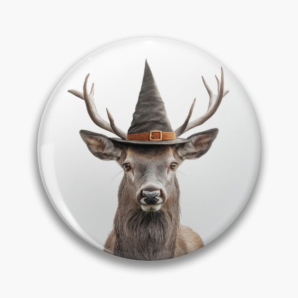 Item preview, Deer Wearing Halloween Witch Hat designed and sold by LazyOwlStore.
