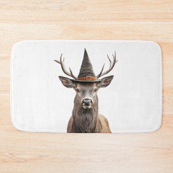 Item preview, Deer Wearing Halloween Witch Hat designed and sold by LazyOwlStore.