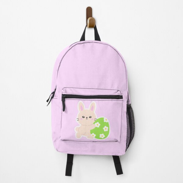 Item preview, Bunny Holding Floral Green Easter Egg – Cute Spring Sticker designed and sold by BubiStudio.