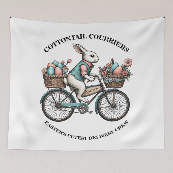 Aperçu de l'œuvre Ostern Cottontail Courriers look rétro vintage créée et vendue par LuminOrb.