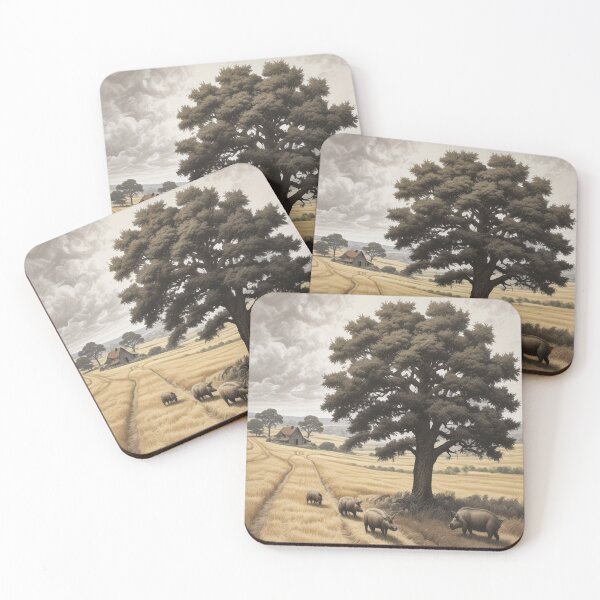 Item preview, Wild boars in wheat field designed and sold by GasconyPassion.