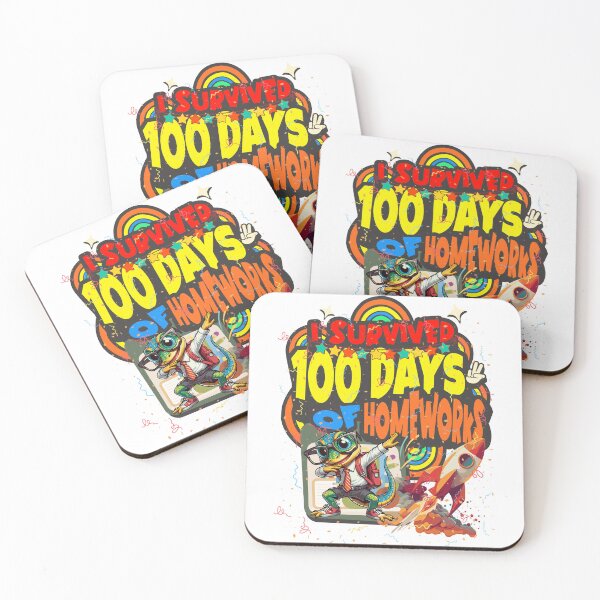 Item preview, I survived 100 Days Of Homeworks : Chameleon designed and sold by Eksama Design.