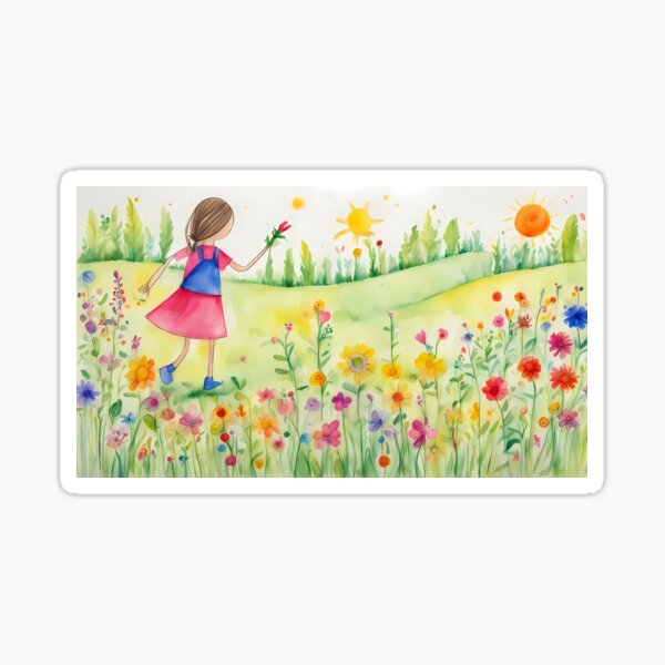 Item preview, Happy Child in Meadow designed and sold by BookCovered.