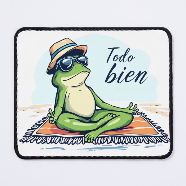Item preview, “All is well” t-shirt with a Zen frog – calm and fun design designed and sold by StormArte.
