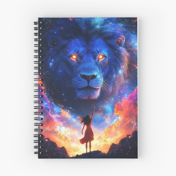 Item preview, Magical Mystical lion infront of girl Fantasy art designed and sold by TheArtistOf2022.