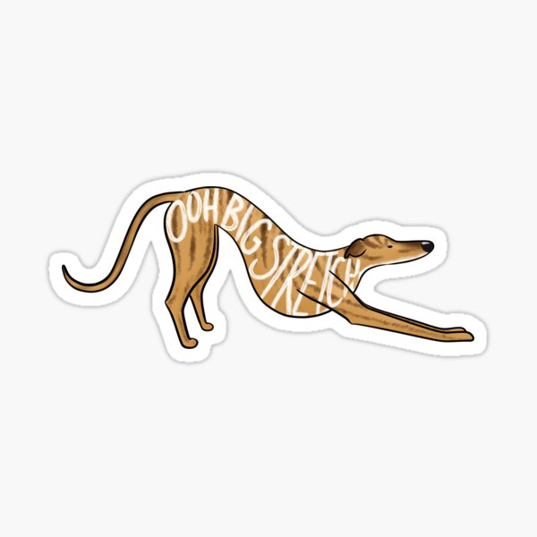 Item preview, Ooh Big Stretch - Brindle Hound designed and sold by Tessa Draws Stoof.
