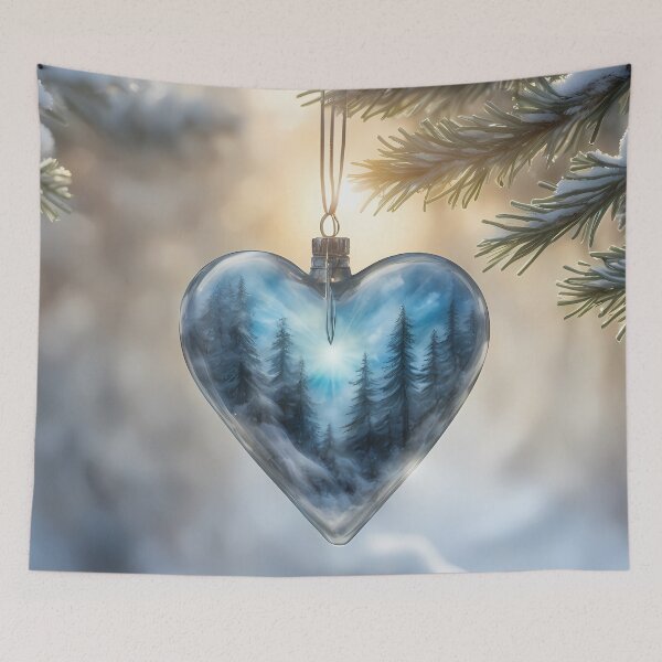 Item preview, Blue Christmas Heart designed and sold by CalmnessbyChoice.
