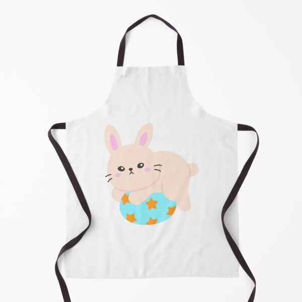 Item preview, Lazy Bunny Lounging on Star Easter Egg – Cute Kawaii Sticker designed and sold by BubiStudio.