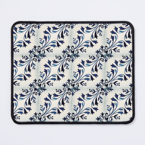 Item preview, Corner Bloom in Indigo Breeze designed and sold by Hadamundo.