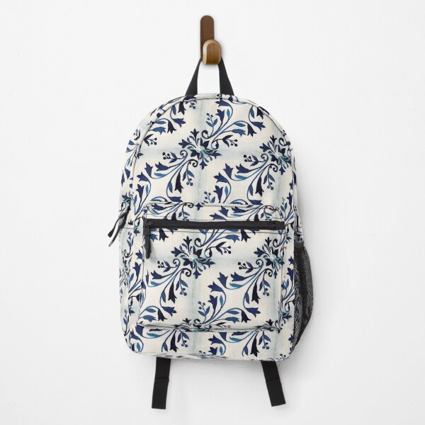 Item preview, Corner Bloom in Indigo Breeze designed and sold by Hadamundo.