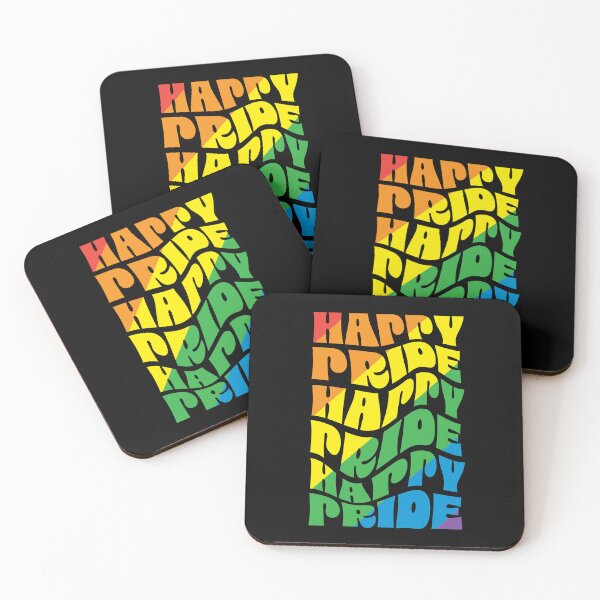 Item preview, Happy Pride Month Greeting Typography LGBTQIA colorful rainbow design designed and sold by Jdawnink.
