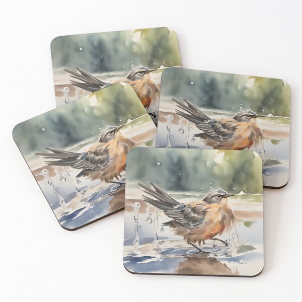 Item preview, Happy Bird Bathing designed and sold by CalmnessbyChoice.