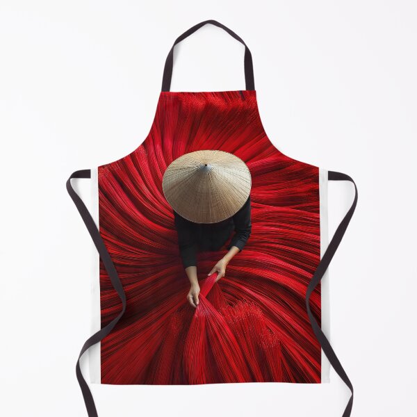 Item preview, Person arranges vibrant red threads in a circular design. designed and sold by Artessie.