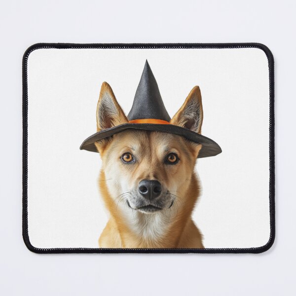 Item preview, Dingo Wearing Halloween Witch Hat designed and sold by LazyOwlStore.