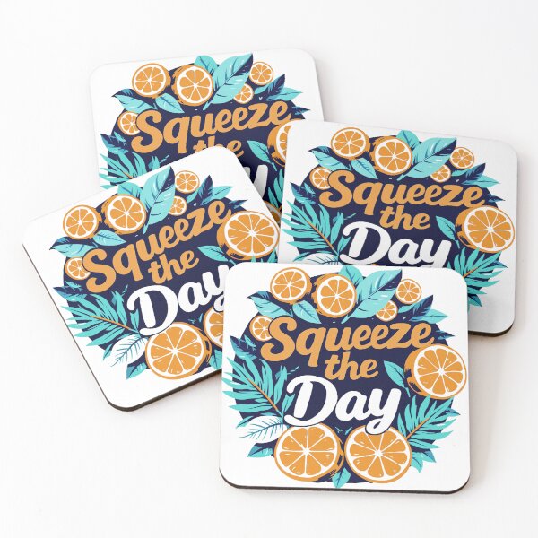 Item preview, “Squeeze the Day” T-shirt – Design with oranges and tropical leaves designed and sold by StormArte.