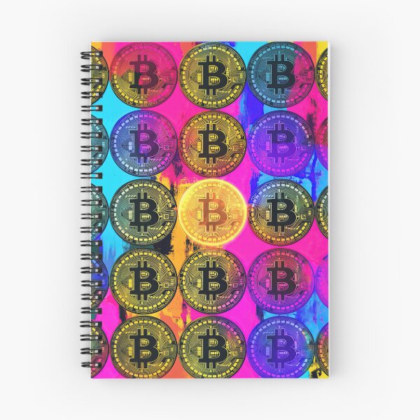 Item preview, Bit Coins Colorful Glowing Neon Pattern designed and sold by TheArtistOf2022.
