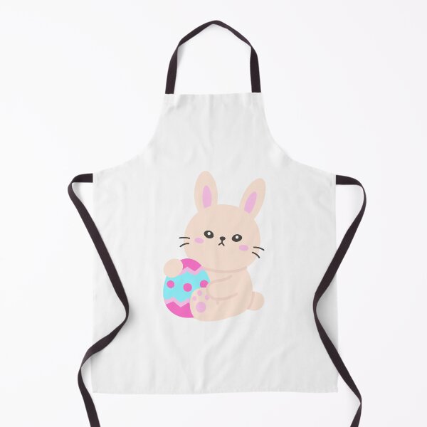 Item preview, Tilt-Head Bunny Hugging Colorful Easter Egg – Cute Pastel Kawaii Sticker designed and sold by BubiStudio.