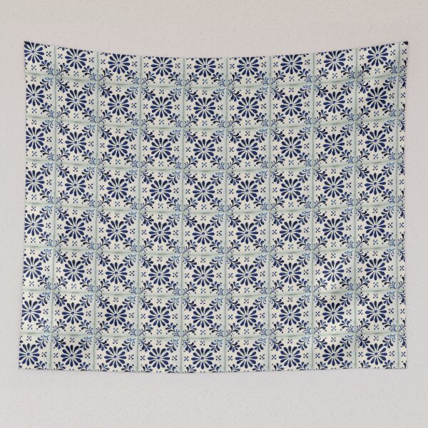 Item preview, Sunburst Blossom in Delft Blue designed and sold by Hadamundo.