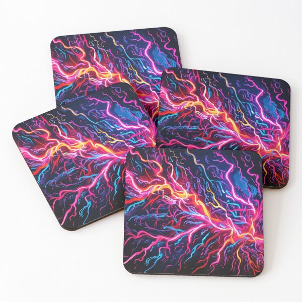 Item preview, Electric Bloom: A Vibrant Neural Network Abstract designed and sold by REPTISLAV.