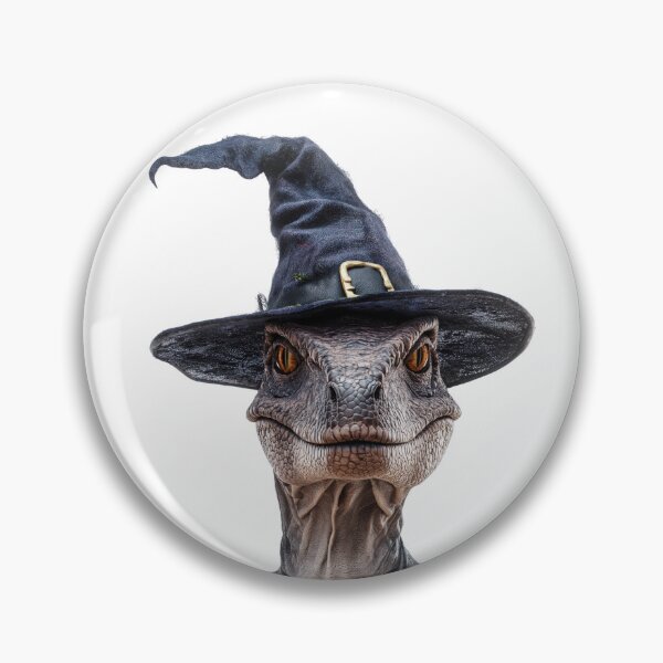 Item preview, Dinosaur Wearing Halloween Witch Hat designed and sold by LazyOwlStore.