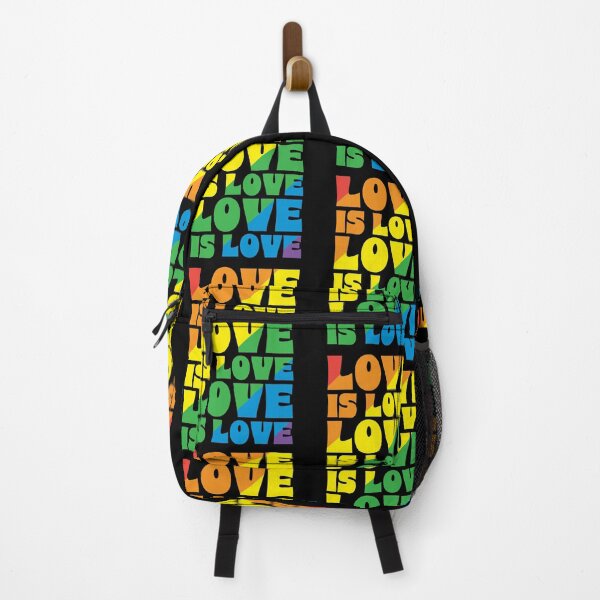Item preview, Love is Love Pride Month Greeting Typography LGBTQIA colorful rainbow design designed and sold by Jdawnink.