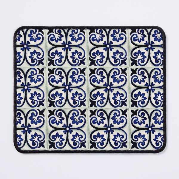 Item preview, Fleur Cross in Indigo Bloom designed and sold by Hadamundo.