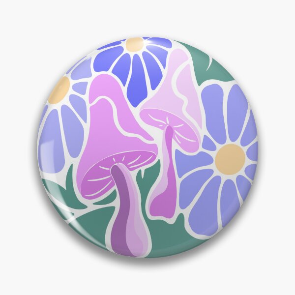 Item preview, Magic garden mushroom with daisy flowers retro style festival designed and sold by interico88.