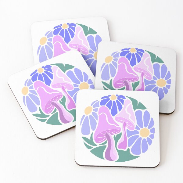 Item preview, Magic garden mushroom with daisy flowers retro style festival designed and sold by interico88.